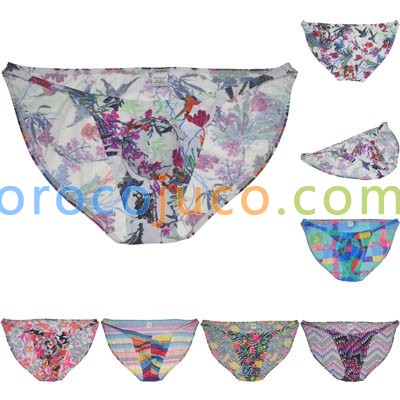 Mens Stretchy Bikini Bodybuilding Briefs Floral Posing Bulge Underwear