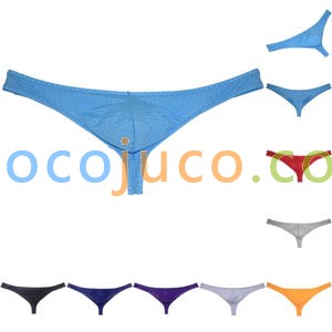 Men's Low-rise Enhancer Pouch Thong Underwear Bulge Bikini Breathable Tangas Underpants T-back