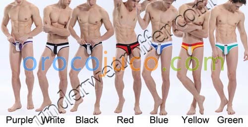 Men’S Sexy Cotton & Breath Hole Bulge Pouch Underwear Backless Brief MU1836