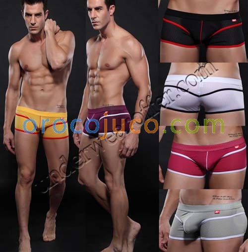 Sexy Men’s Soft Breathes Bulge Pouch Boxers Underwear Breath Hole Boxers Briefs MU1839
