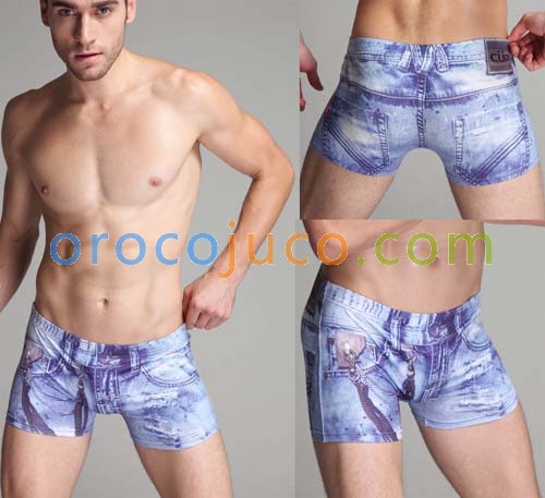 Sexy Men’S Imitation Cowboy Boxers Underwear Pants Super Soft Modal Boxer Briefs MU1903