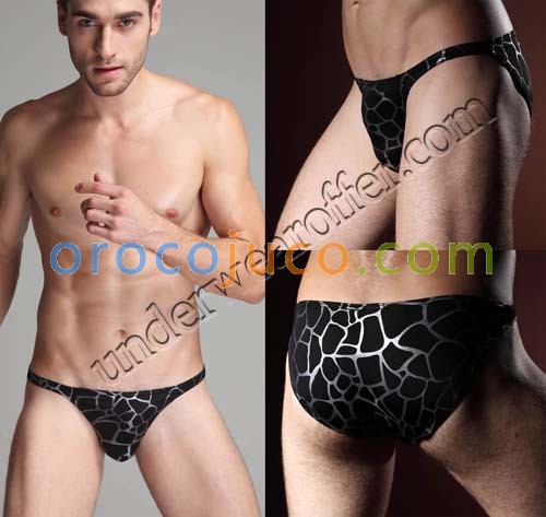 New wild men's sexy thigh-high split briefs moire underwear leopard boxer briefs 5 Sizes available MU1914