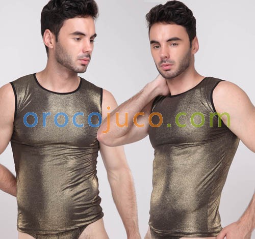 NEW Fashion Men's Cool Shining Tank Top Underwear Soft Vests Asia Size M L XL 2 Colors MU1933