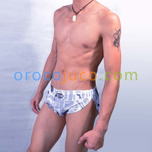Sexy Men’s Underwear Sports Briefs Newspaper print MU267 