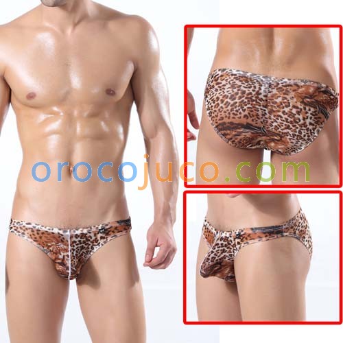 U-Briefs Sexy Leopard Men's Small Mesh Underwear Briefs MU314 M L XL   