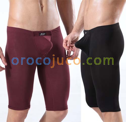 Mens Modal U-Briefs underwear half shorts Boxer with Trunks Enhance Pouch MU327 M L XL