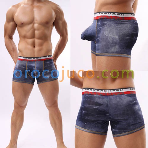 Super Soft Sexy Men’s Bulge Pouch Jeans Underwear Cowboy Style Shorts Boxers MU339 M L XL