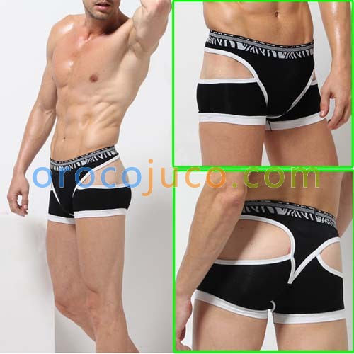 NEW Men's sexy Model Underwear Hollow Out Boxer Brief  MU511 L XL XXL