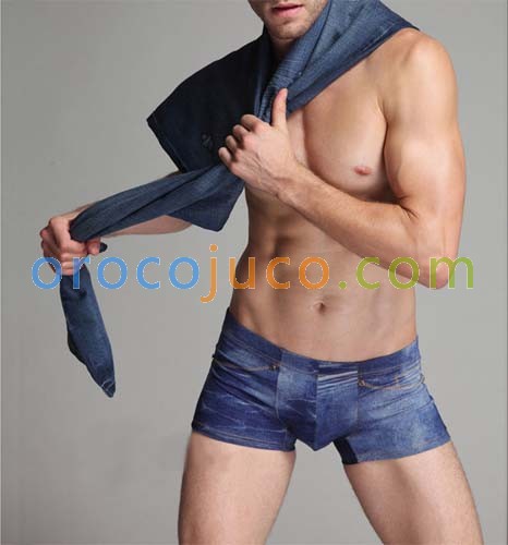 NEW Men's sexy Jeans Blue Boxers Underwear MU512 M L XL 