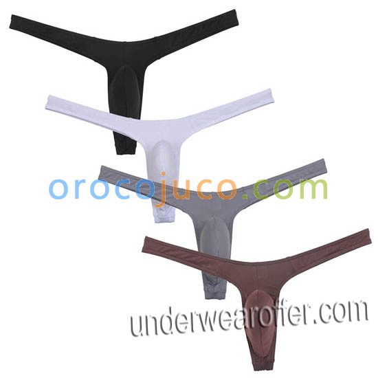 New Slim Cut Men G-string Underwear Male Bikini Thong Pants Sexy Men Ice-silk Booty Tangas MU524