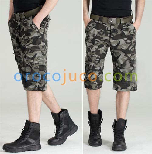 Men’s Military BDU Pants Army Cargo Fatigue Camouflage Camo Shorts 8 Size MU571