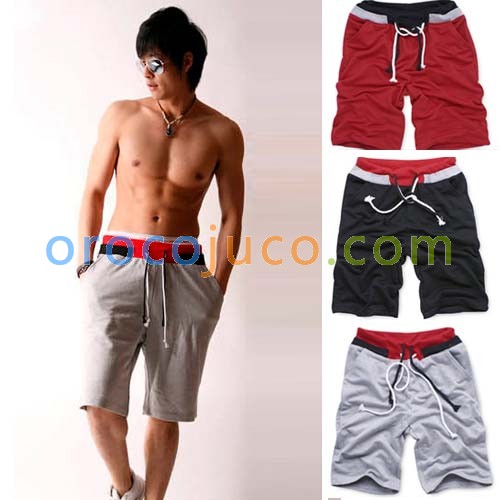 Korean Mens Jogging Jogger Casual Half Pants Shorts MU877 