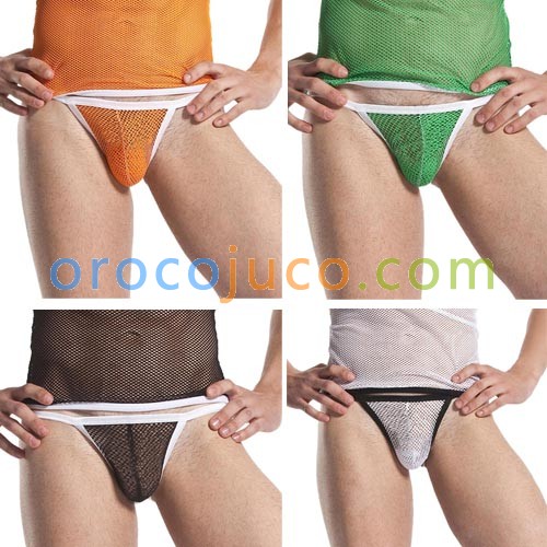 Men’s see-through Underwear Briefs Size Big Mesh M L XL MU883