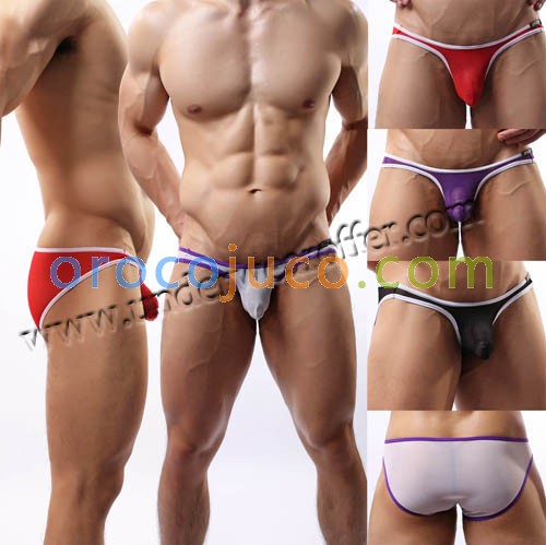 Brand New Sexy Men's Thin See-through Mesh Underwear Comfy Sheer Pouch Mini Bikinis Briefs Asia Size M L XL 4 Colors For Choose MU1953