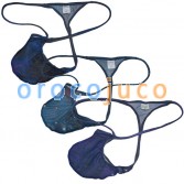 Fashion Bikini Shorts For Men Starry Sky Mesh Contour Pouch G-strings Popular Underpants Thong Minimal Coverage Tanga Underwear