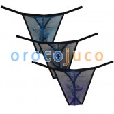 Sexy Mesh Men's Semi See-through G-string Bikini Shorts Male Underpants Skinny Sides Underwear Bikini Thong Lingerie