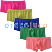 Men Ice Silk Cheeky Bikini Boxer Underwear Male Bulge Buns Shorts Hipster Trunks