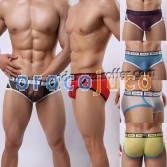 Brand New Sexy Männer durchsichtigen weichen Mesh Briefs Unterwäsche bequeme Videoband Stil Gürtel Briefs 6 Farben MU376