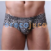 Men’s Soft Mini Boxer Bottoms Underwear Comfy Leopard Boxer Briefs MU924