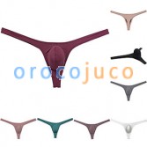 Men's Pouch Thong Underpants Soft Elastic Bikini Skin Feel T-back Underwear