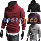 Men’s Stylish Slim Fit Hoodies Jacket Coats 4 Size 4 Color MU1016