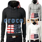 Men’s Stylish Slim Fit Jackets Coats Hoody 3 Color XS~L MU1032
