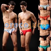 Sexy Männer Breathable Boxer kurze Böden beweglichen Beutel Unterwäsche Penis Loch Briefs Größe S M L XL 7 Farben Angebot MU1884