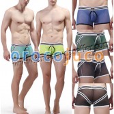 Sexy Männer Durchsichtigen Streifen Mesh Unterwäsche Hot Pouch Boxers Größe S M L XL 6 Farben Angebot MU1885