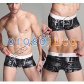 Ausbeulen-Boxer-Schriftsätze der sexy Männer in Mode Nachtwäsche-Unterwäsche gemütliche U-Briefs Boxer mit silbernem Muster MU1911