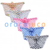 Männer kurze Mesh Plaid Mini Hosen halb über Hüften Unterwäsche Ausbuchtung Pouch Briefs MU228X