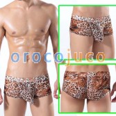 U-Briefs Sexy Leopard Männer Kleine Mesh Unterwäsche Briefs Boxer MU313M L XL