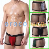 Mens Sexy durchsichtigen Big Mesh Unterwäsche Shorts Boxer Brief MU320 M L XL