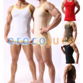 Super Smooth Sexy Herren Splice Durchsichtig Mesh-Top Unterwäsche T-Shirt Weste Größe M L XL MU352