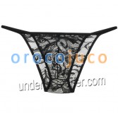 Herren Spitzenseil Bikini Brief männlich Floral Branch Homosexuell Sissy Pouch Mini Briefs Unterwäsche kurze Hosen MU880L