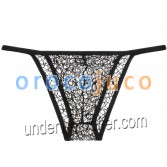 Männer Spitzenseil Bikini kurze Mussy Net Homosexuell Sissy Pouch Mini Briefs Unterwäsche hohlen kurzen String Hosen MU884L