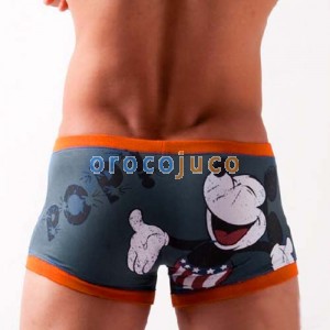 Graue Mickey Herren Unterwäsche Boxershorts 3 Größe KT56