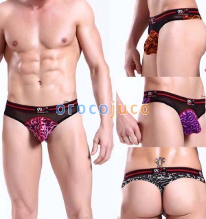 Sexy Männer Leopard Unterwäsche Briefs Thong MU129
