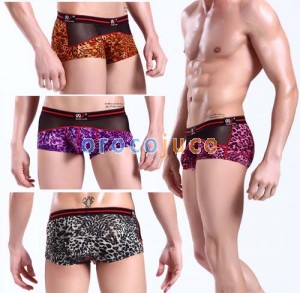 Sexy Herren Leopard Unterwäsche Briefs Boxer MU132