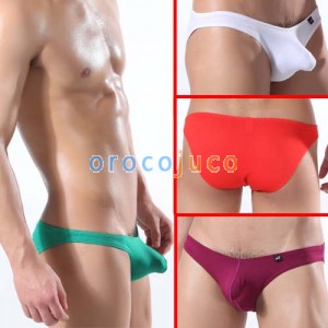 Sexy Männer Ausbeultasche Low Rise Unterwäsche Briefs Tanga mit Atemlöchern MU317 M L XL