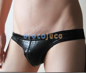 Low Rise Herren sexy Faux Krokodilleder Bikini Slip MU508 M L XL