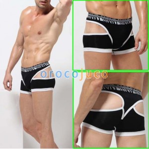 NEUE Männer sexy Modell Unterwäsche Aushöhlen Boxershorts MU511 L XL XXL