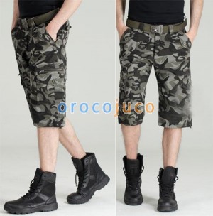 Men’s Military BDU Pants Army Cargo Fatigue Camouflage Camo Shorts 8 Size MU571