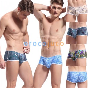 Neue Marke Baumwolle Männer Muster Sexy Boxer Unterwäsche Stamm Größe S M L XL MU1869