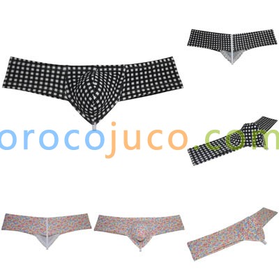 Men Air Bubble Knitted Fabric Bikini Underwear Elastic Cheeky Boxer Thong Briefs