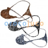 Nouveaux hommes sous-vêtements sexy hommes léopard micro string sectert poche à poche mâle souple string tanga MU02N