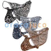 Leopard posant des slips de bikini sous-vêtements pour hommes