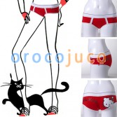 Nouveaux sous-vêtements féminins féminins Hello Kitty courts rouges KT87