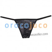 Men 's Leather Like Tangas Sous-vêtement Homme String Jockstrap Élastique String Basse MU83X
