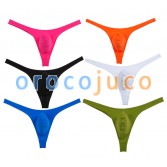 Sexy Hommes Bikini Tanga Sous-Vêtements Poche Boucle Thongs Elasticité T-Back MU212X