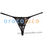 Men 's Liquid Stretch Micro Thong Underwear Miniatures à mailles transparentes MU882X